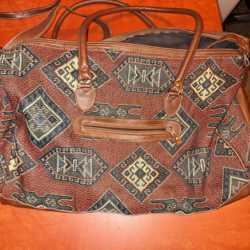 👜 Gitano Large Brown Bag 21x14 Vintage